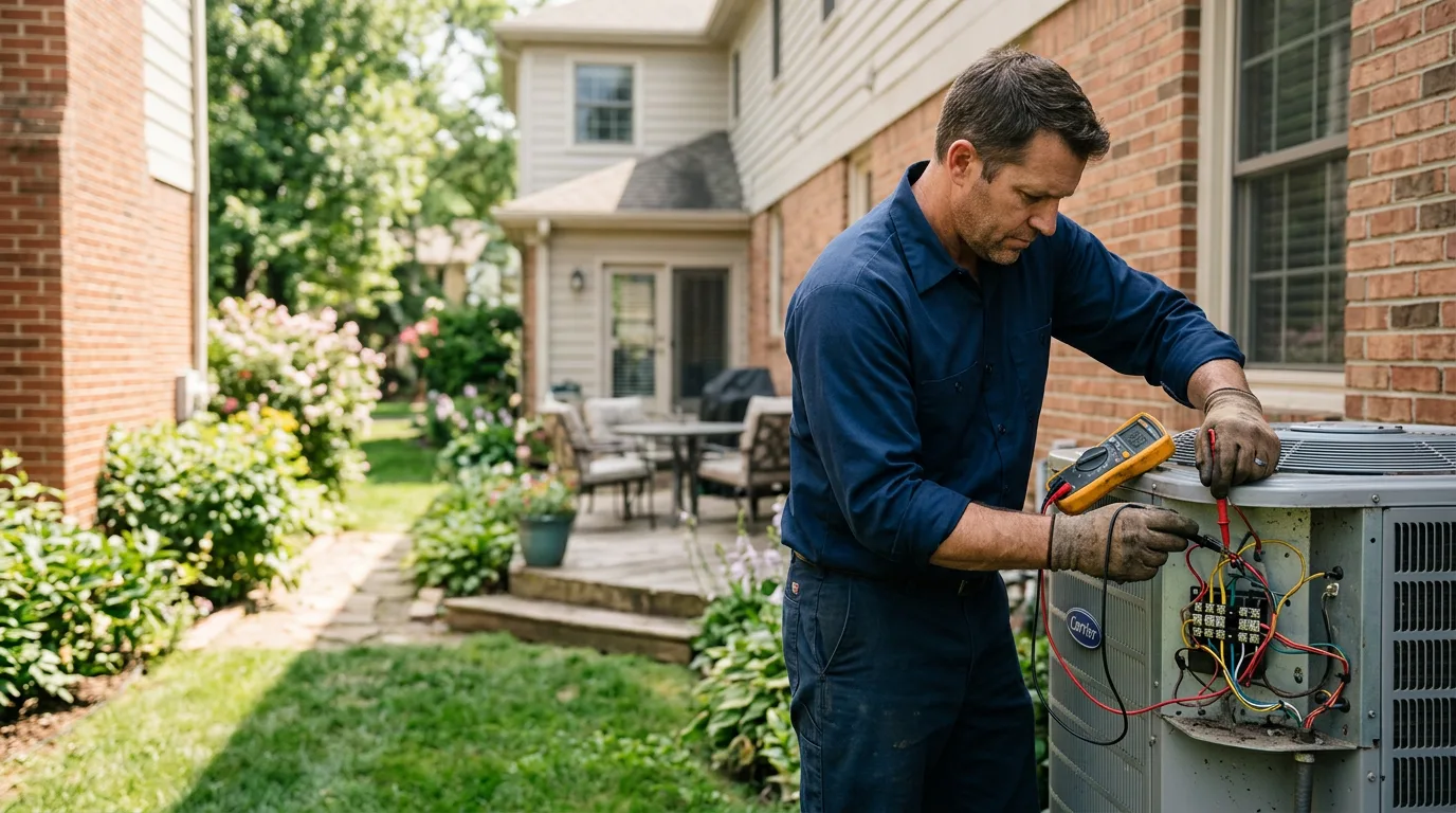 HVAC technician working near Fairview, IL